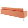 Florence Style Sofa, Orange Tweed