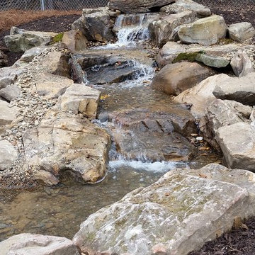 Swimming Pond with Waterfall and Stream in Aiken SC
