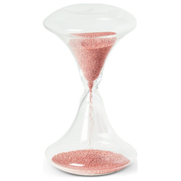 Hand Blown, Electroplated Bead 1 Minute Sand Timer, Bronze