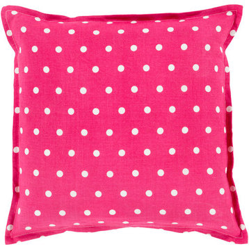Perfect Polka Dot Pillow with Polyester Insert, 18"x18"x4"