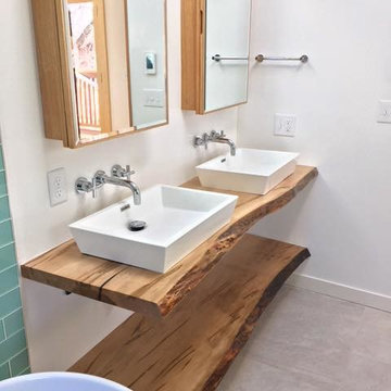 Live Edge Wood Countertops & Vanities High End Bathroom Display