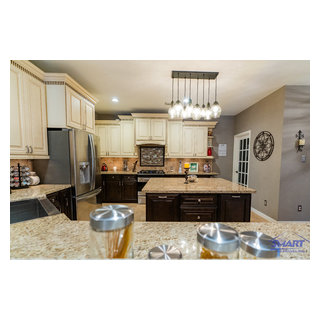 Two Tone Color Classic Kitchen Style Remodeling & Design in Cypress, TX ...