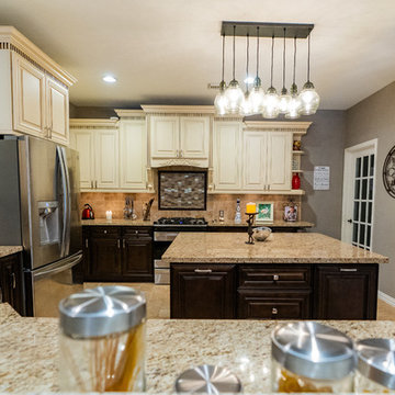 Two Tone Color Classic Kitchen Style Remodeling & Design in Cypress, TX