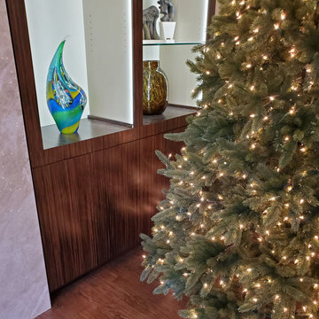 Custom Media and Fireplace Wall Display Cabinets