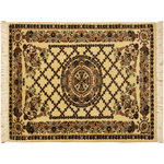 Bareens Designer Rugs - Golden Pak Persian Charisse Ivory/Blue Wool Rug - 2'7'' x 4'3'' - Designed with mesmerizing intricacy and gorgeous color palette, this hand-knotted masterpiece demonstrates the beauty and electrifying thrill of Pak Persian art. These meticulously hand-knotted Pak-Persian rug is made with pure wool and features breathtaking traditional, transitional, and tribal designs in bold luxurious color pallets. Known for their intricate designs these rugs are a reproduction of Persian rugs, made in Pakistan with unique Mughal designs. Made by master weavers using the same Persian texture, design and dying technique, we wanted to produce the most significant manifestation of Persian art, life, and culture. This rug is most famous for its exceptional quality, incredible designs, patterns, and vibrant rich color. Pak-Persian rugs made with Persian weave with high knot counts, which enables the high intricacy and detail found in the patterns are also referred to as "State of art", each color adds a rich beautiful detail in the artwork of this rug. The design, color, and beautiful chromatic composition with a vibrant sheen with intricate designs, exude beauty, elegance, and quality make this rug a masterpiece of its own.