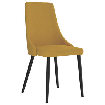 The Lofton Dining Chair, Fabric, Set of 2, Mustard