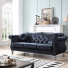 Hollywood Velvet Tufted Sofa, Black