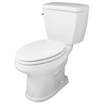 Gerber - Gerber Av-21-812 Avalanche Vitreous China 2-Piece Elongated Toilet - If you're planning to repair or remodel your toilet, then the Gerber AV-21-812 Avalanche is a must-try. The Gerber AV-21-812 is a two-piece bowl and tank combo. It features the extra-large dual-fed siphon jet which boosts flushing force, giving you a clean and spotless bowl. With its 15-1/2-inch elongated bowl, seating is made extra comfortable and easy. This 12-inch rough-in toilet has a 3-inch flush valve for utmost flushing power and flow rate. It is also equipped with a Fluidmaster fill valve that is designed for smooth replacement and reliable and sturdy application. This white toilet features a flush rate of 1.6 gallon per flush (6 Lpf), helping you reduce your water consumption in the home and save money at the same time. It has a glazed trapway for a sleek and glossy surface, ensuring a heavy, full flush. This Gerber AV-21-812 elongated toilet comes with the following: a sanitary bead, a color-matched metal tank lever, and color-matched bolt caps. Please take note that this toilet doesn't come with a toilet seat. Please see the specification sheet for further information. Since 1932, Gerber continues to provide remarkable products known to meet high standards for performance and quality.