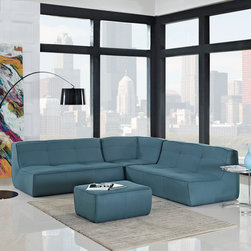 Align Modern Fabric Sectional Sofa with Ottoman - $2087.43 - Sectional Sofas