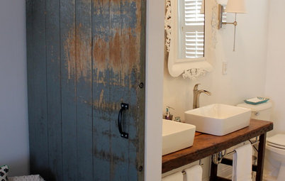 Reinvent It: Salvage Savvy Keeps an Urban-Farmhouse Bath on Budget