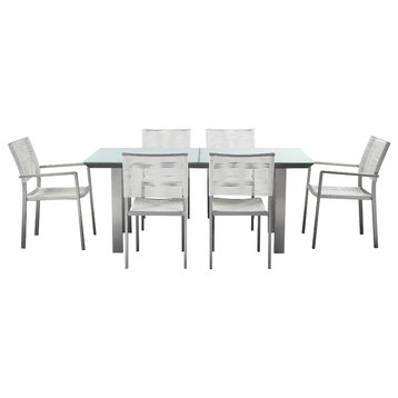 Bella 7-Piece Dining Table, White