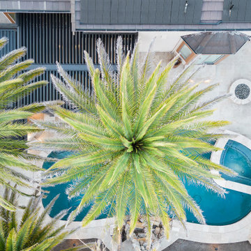 Overhead View of Motorized Pergola