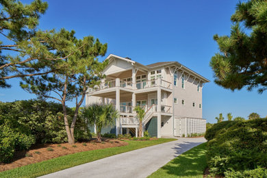 Beach style exterior home photo in Other