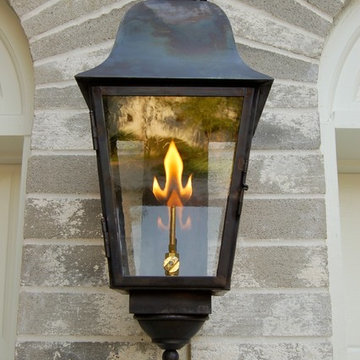 Sheryl's Tuscan Gas Lanterns with Dark Patina Finish