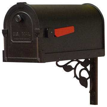 Savannah Curbside Mailbox With Floral Front Single Mailbox Mounting Bracket