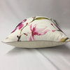 Watercolor Flowers and Bird Motif PIllow, Magenta, 20", Without Insert