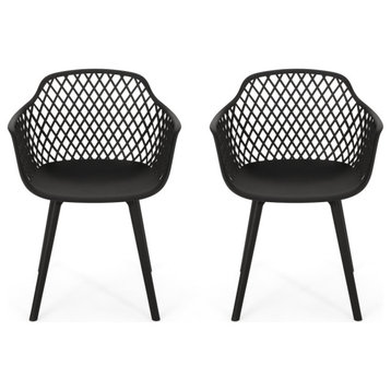 Poppy Outdoor Dining Chair, Black