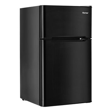 Costway Refrigerator Small Freezer Cooler Fridge Compact 3.2 cu ft. Unit