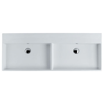 Unlimited 140 Wall Mount / Vessel Bathroom Sink with Three Faucet Holes