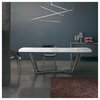Lucia Dining Table With Gold White Ceramic Top and Anthracite Grey legs -79