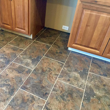 Rustic Readington kitchen - Armstrong Alterna groutable vinyl tile