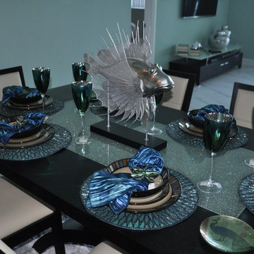 Modern Beach Dining Table by Starfish Decorating Interior Design