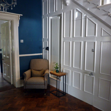 Cloakroom addition in an edwardian hallway