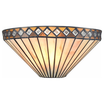 Tiffany Style Wall Sconce 1-Light Stained Glass Wall Light