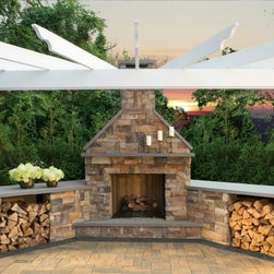 Stone Veneer fireplace - Landscaping Stones And Pavers
