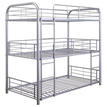 ACME Cairo Triple Twin Bunk Bed in Silver