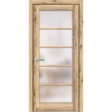 Solid French Door 18 x 96 | Quadro 4002 Oak