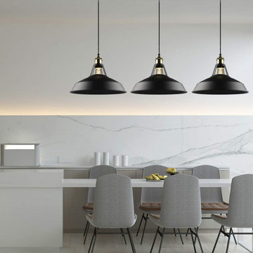 Brooklyn Old Factory Steel Pendants - Farmhouse Style Pendant Lights and Chandel
