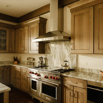 Rustic Sub-Zero and Wolf Kitchen