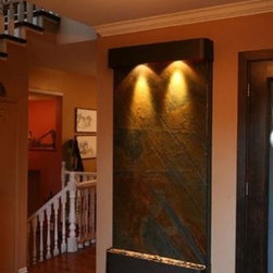 Harmony Falls Wall Fountain with Copper Trim - Indoor Fountains