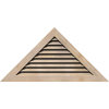 40x18 3/8 Triangle Wood Gable Vent: Functional, 1x4 Flat Trim Frame