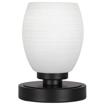 Luna 1-Light Table Lamp, Matte Black/White Matrix