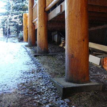 Log home piers starting to stain and deteriorate