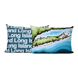 Long Island Map Pillow - Decorative Pillows