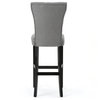 GDF Studio Padma Tufted Back Fabric Barstools, Set of 2, Gray