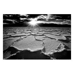 Douglas Page Photographic Arts - Badwater Sunset, Canvas Giclee, 18"x12" - Prints And Posters