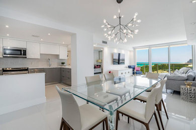 Inspiration for a modern dining room remodel in Miami