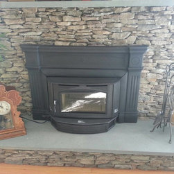 Hampton Wood Burning Insert and New Fireplace Masonry - Indoor Fireplaces