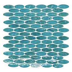 Exotic Glass GL008 Bahama Blue Oval - Tile