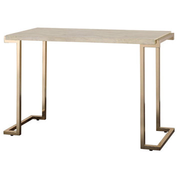 Acme Boice II Sofa Table, Faux Marble and Champagne