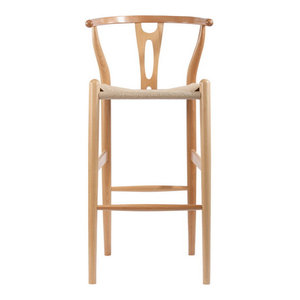 ceylon woven and wood counter stool