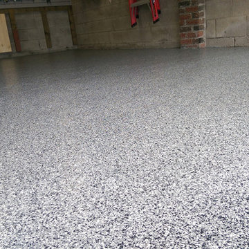 Custom epoxy garage floor