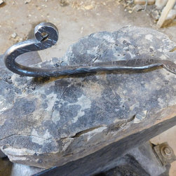 Hand forged leaf J hook - Decorative Objects And Figurines