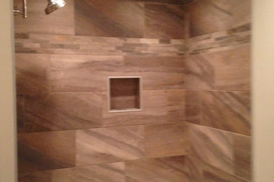 Inspiration for a transitional bathroom remodel in Edmonton