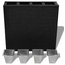 vidaXL Garden Rectangle Rattan Planters Set, Black