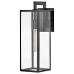 Hinkley - Hinkley 2594BK-LL Max - 1 Light Medium Outdoor Wallyl - Simple, clean-cut, yet captivating, Max is an instMax 1 Light Medium O Black Clear Glass *UL: Suitable for wet locations Energy Star Qualified: n/a ADA Certified: n/a  *Number of Lights: 1-*Wattage:100w Incandescent bulb(s) *Bulb Included:No *Bulb Type:Incandescent *Finish Type:Black